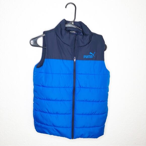 Puma Other - Puma blue navy color block full zip puffer vest size Medium